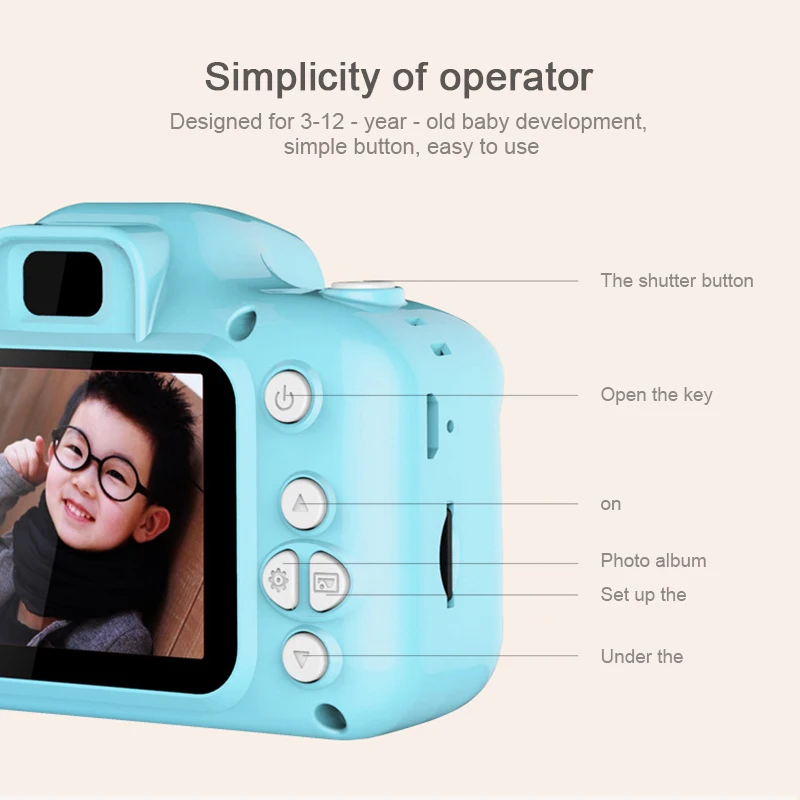 

Children Kids Camera Mini Educational Toys For Children Baby Gifts Birthday Gift Digital Camera 1080P Projection Video Camera