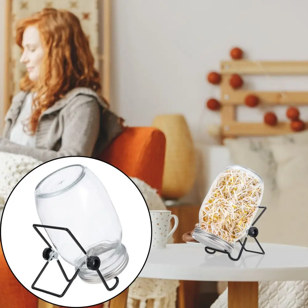 

1000ml Premium Sprouting Jar Wide Mouth Stainless Steel Lid with Stand