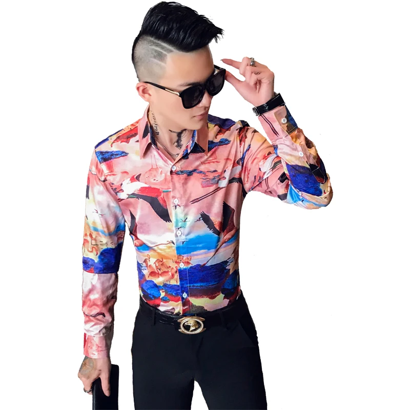 

Hot Sale Fashion 2021 Spring New Long Sleeve Men Tuxedo Shirts Dress Simple Streetwear Slim Fit Casual Office Blouse Homme 3XL-M