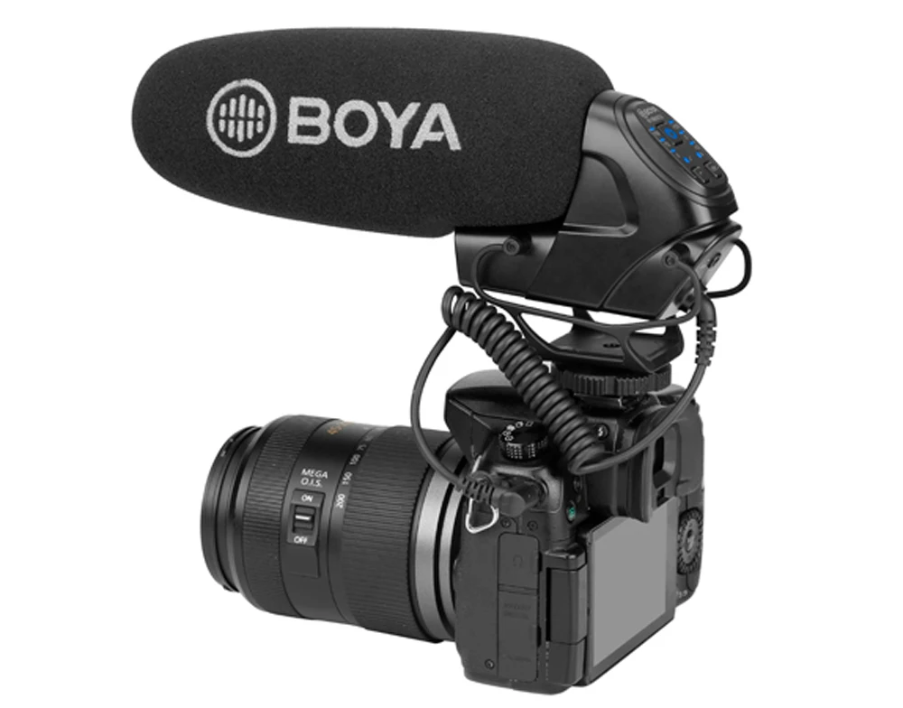 BOYA BY-BM3032 дробовик конденсаторный микрофон с коэффициентом усиления фильтр супер кардиоид для Canon Nikon DSLR камера видеокамера аудио рекордер