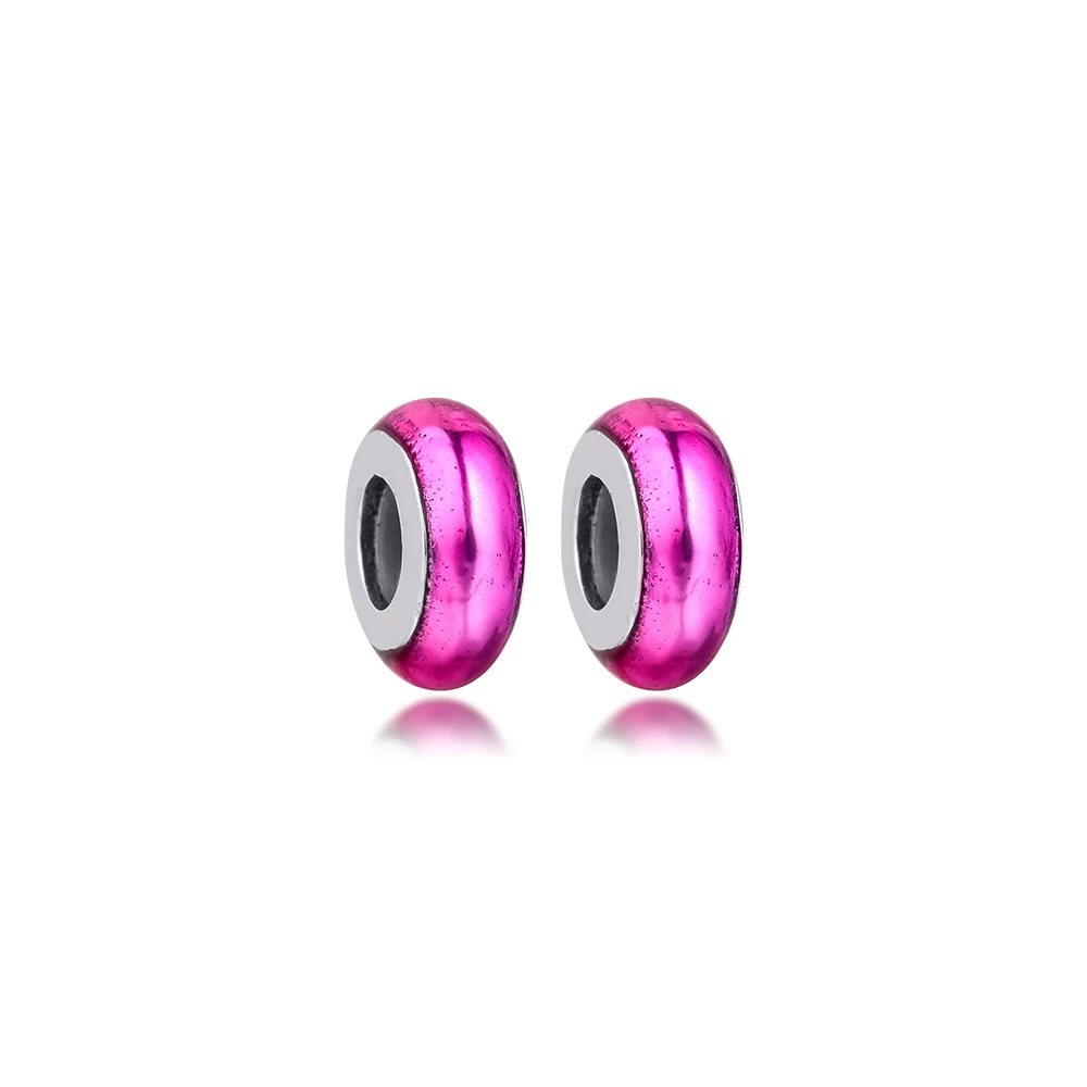 100% 925 Sterling Silver Small Hole Beads My Pink Charm Fits Pandora Me Bracelets Woman Charms Jewelry Gift for Women | Украшения и