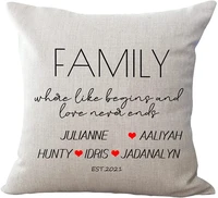 oyerun julianne family story sign cases for outdoor throw pillow covers all over print personalized cotton