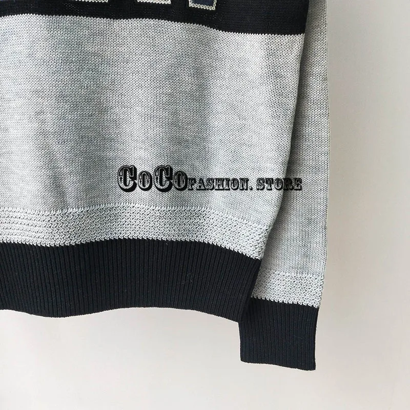 

Luxury Design clothes for women Embroidered letters Hollow out long sleeve sweater high quality pullover o neck woman sweaters