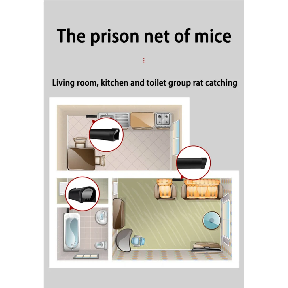 

Reusable Small Plastic Mousetrap Catching Mice Rat Killer Live Mouse Trap Bait Spring Rodent Catcher Pest Control
