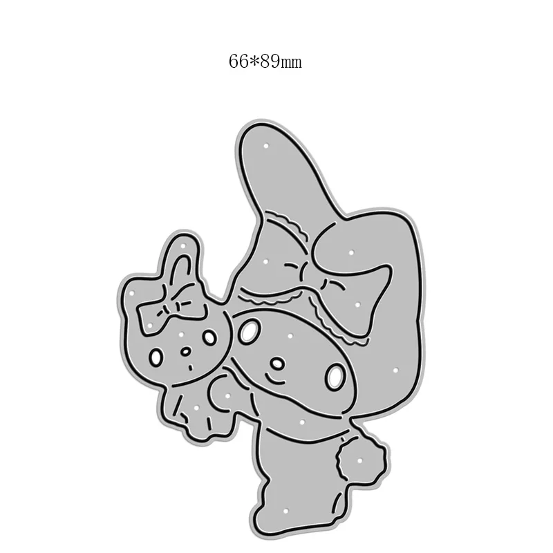Новинка 2021 металлические Вырубные штампы в виде милого кролика животного для