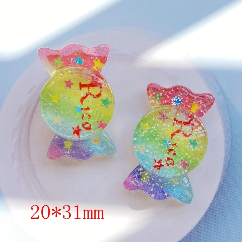 10Pcs Cute Resin Mixed Cartoon Rainbow Candy Series FlatBack Cabochons Scrapbooking DIY Jewelry Craft Decoration Accessories H10