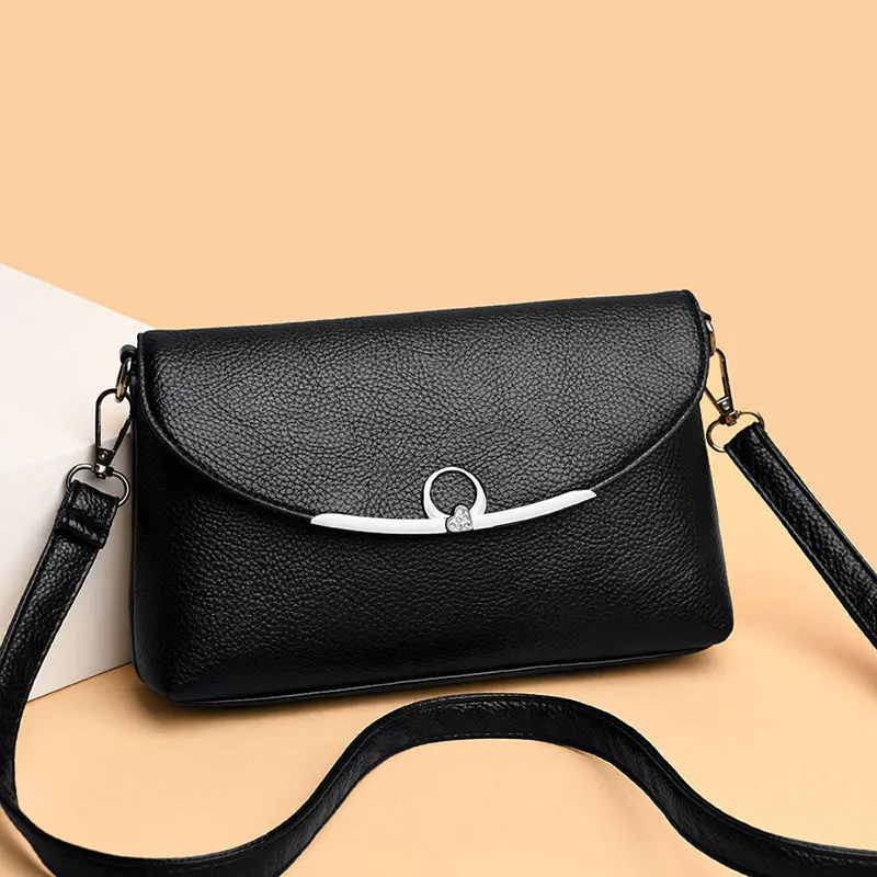 

Mini Small Square Handbag Ladies Fashion Soft PU Leather Messenger Bag Shoulder Crossbody Bags Envelope Purse For Woaman