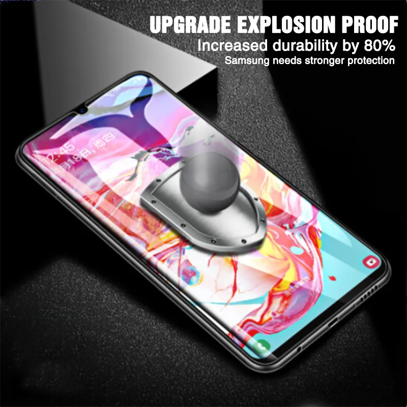 9D Защитное стекло для Samsung Galaxy A50 A70 полное закаленное galax A10 A20 A20E A30 A40 защита экрана