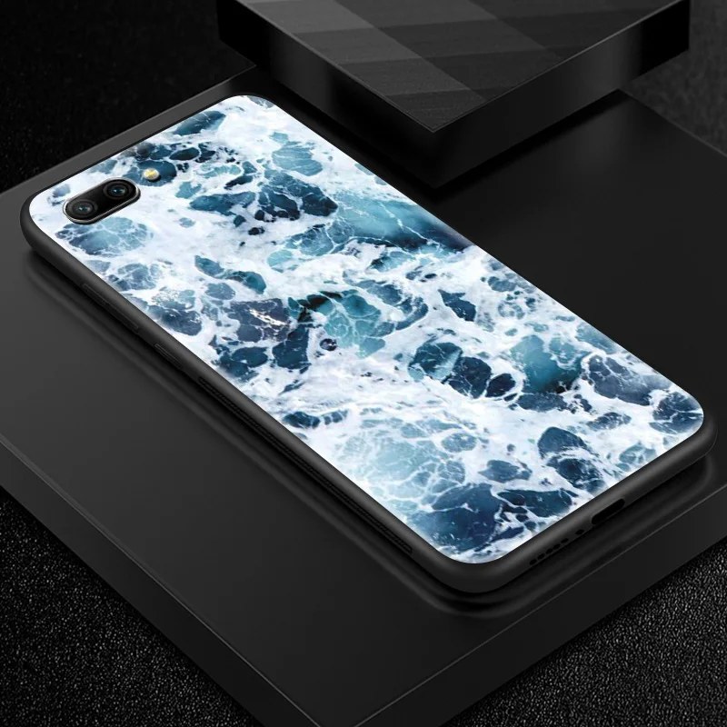 Чехол из закаленного стекла для huawei Enjoy 9s Honor 7A Pro 7C 7X 8A 8X9 10 Lite Magic 2 Play mate 20 Pro Nova2 3 4 Design Sky shell - Цвет: W189