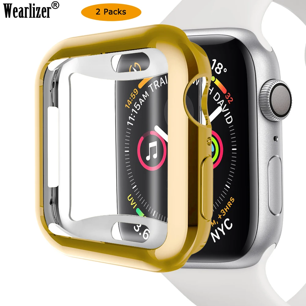 Мягкий защитный чехол из ТПУ для Apple Watch 4 40 мм 44 мм прозрачный чехол с полной защитой 360 градусов ремешок для iwatch Series 4
