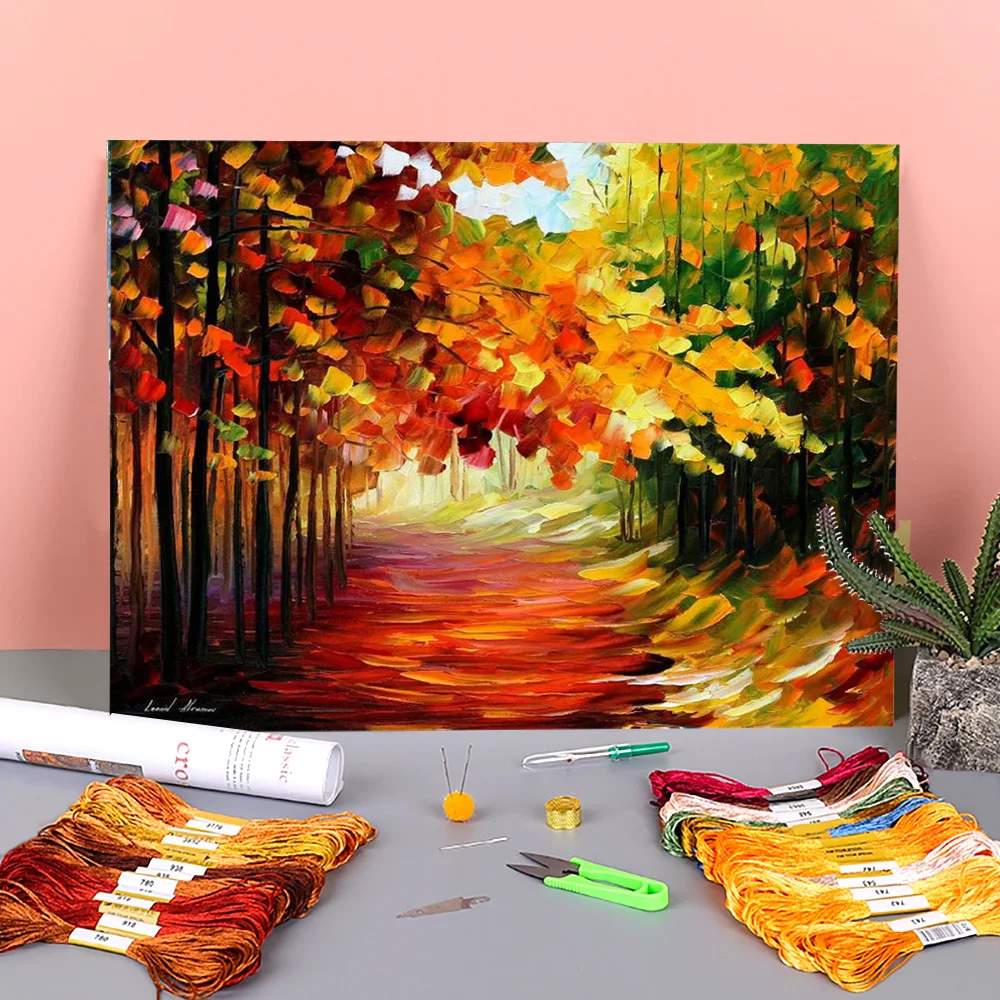 Набор для вышивки крестиком 11CT нитки DMC | Дом и сад