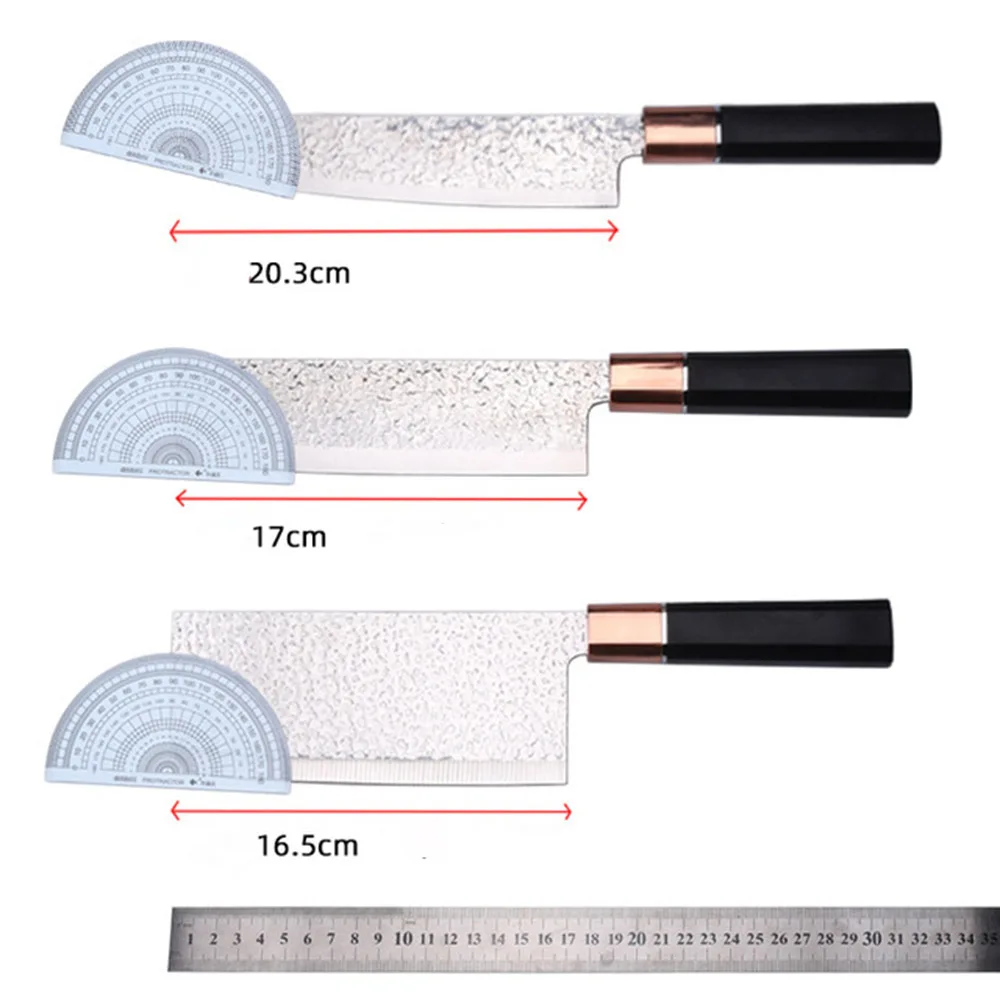 

Kitchen Knife 6.5-7.5 inch Stainless Steel Utility Cleaver Chef Knife Drawing Meat Santoku Cooking Tool Set