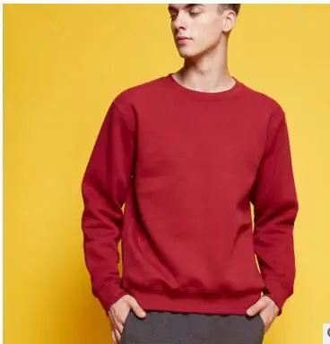 

ZNG winter round collar garment men's head fleece thickened long sleeve blank garment wholesale and retail