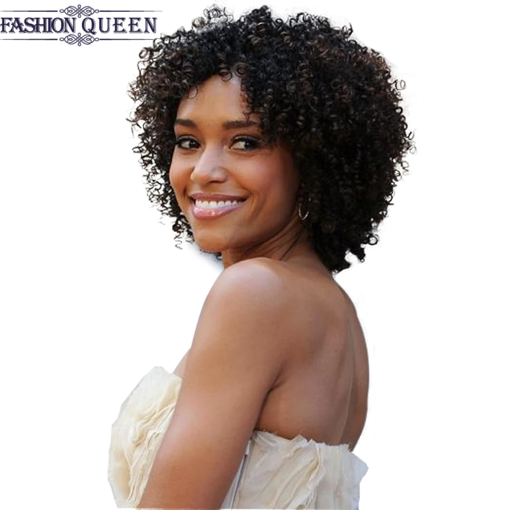 Парики из натуральных бразильских волос машинная работа короткие волосы