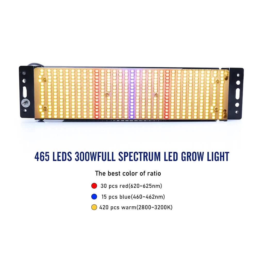 

300W LED Grow Light Full Spectrum 465LEDs Plant Growing Lamp Phytolamp for indoor growbox flowers vegs seedlings greenhouse