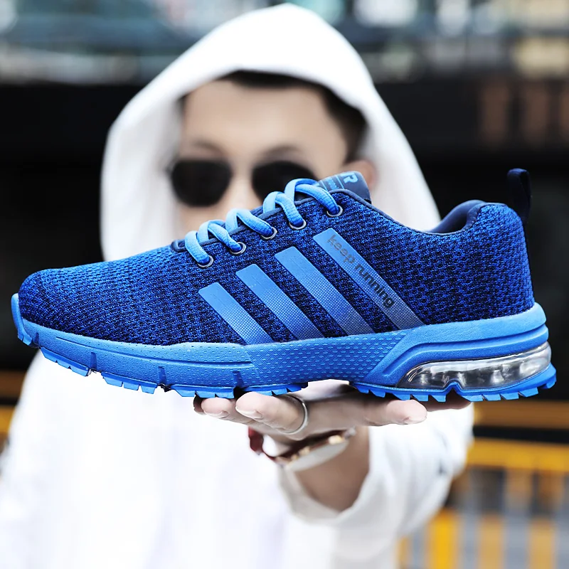 

Professional Air Cushion Mesh Breathable Running Shoes Army Green Spring Autumn Walking Shoes Men Women Sneakers Size 36-48