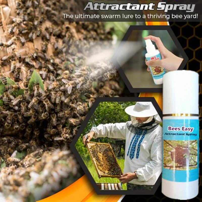 

High 60ml Bee Easy Attractant Spray Swarm Lure Portable for Farms Carpenter Beehive UEJ