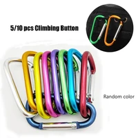new outdoor sports equipment multicolor aluminium alloy carabiner climbing button camping hiking hook buckle keychain