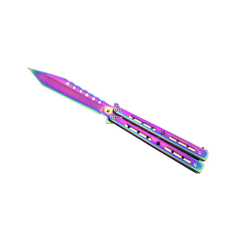 Складной нож бабочка тренировочный инструмент матовый из нержавеющей стали