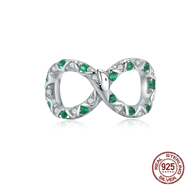 Женский модный ювелирный браслет из стерлингового серебра 925 пробы с бесконечной