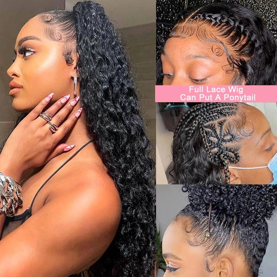 180 Density Straight Full Lace Wigs 30 32 Inch Glueless Body Wave HD Transparent Full Lace Human Hair Wigs Deep Wave Wigs Blonde