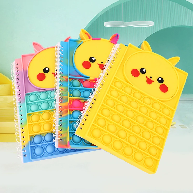 

Notebooks Pop Its 40 Pages School Writing Book Fidget Toy Writing Pad Sensory Relief Squeeze Notebook Kids Educational Supplies