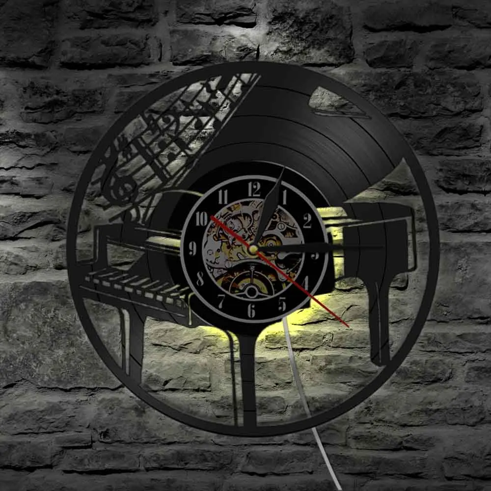 Настенные часы с виниловой пластиной домашний декор винтажные настенные