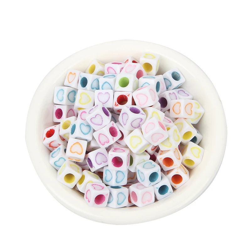 200 шт. акриловые бусины в форме сердца 6 х6 мм | Украшения и аксессуары