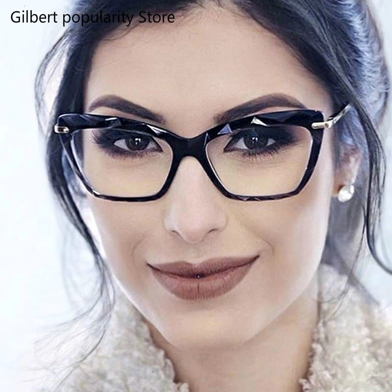 Стильные женские модные очки в квадратной оправе с бриллиантами оптические