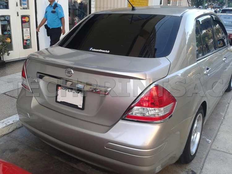 Спойлер для Versa 2006 2010 Nissan Tiida Sedan спойлер DFYK из АБС пластика цвет заднего крыла