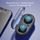 Сенсорные Bluetooth 5,0 наушники TWS беспроводные наушники Bluetooth стерео гарнитура спортивные наушники с микрофоном настоящие беспроводные наушники