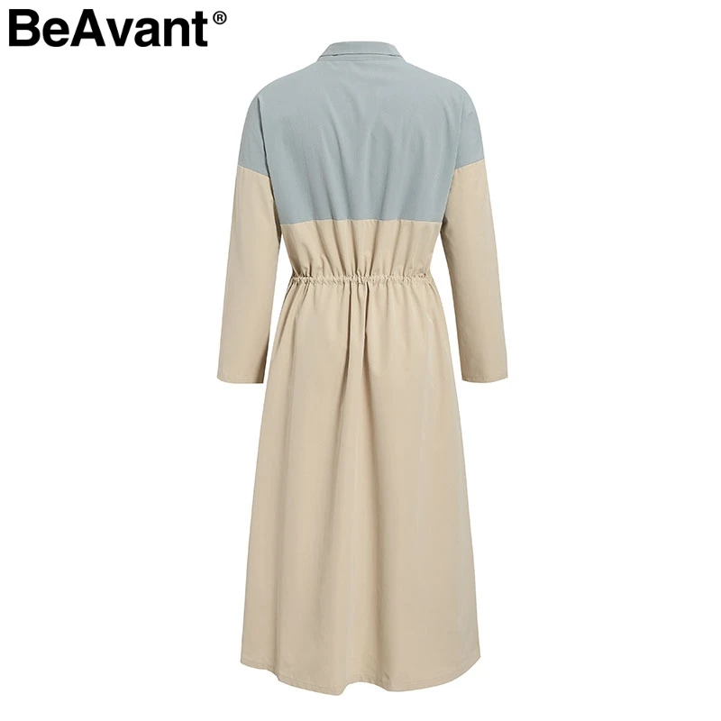 Женский Повседневный тренчкот BeAvant длинный хлопковый на молнии с длинным рукавом