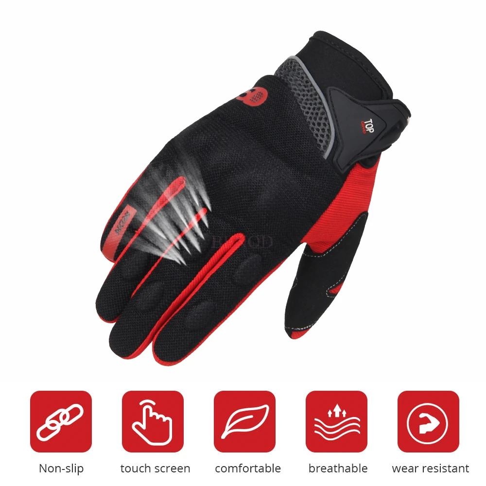 Мотоциклетные перчатки дышащий Guantes полный палец мотоцикл унисекс Мотокросс