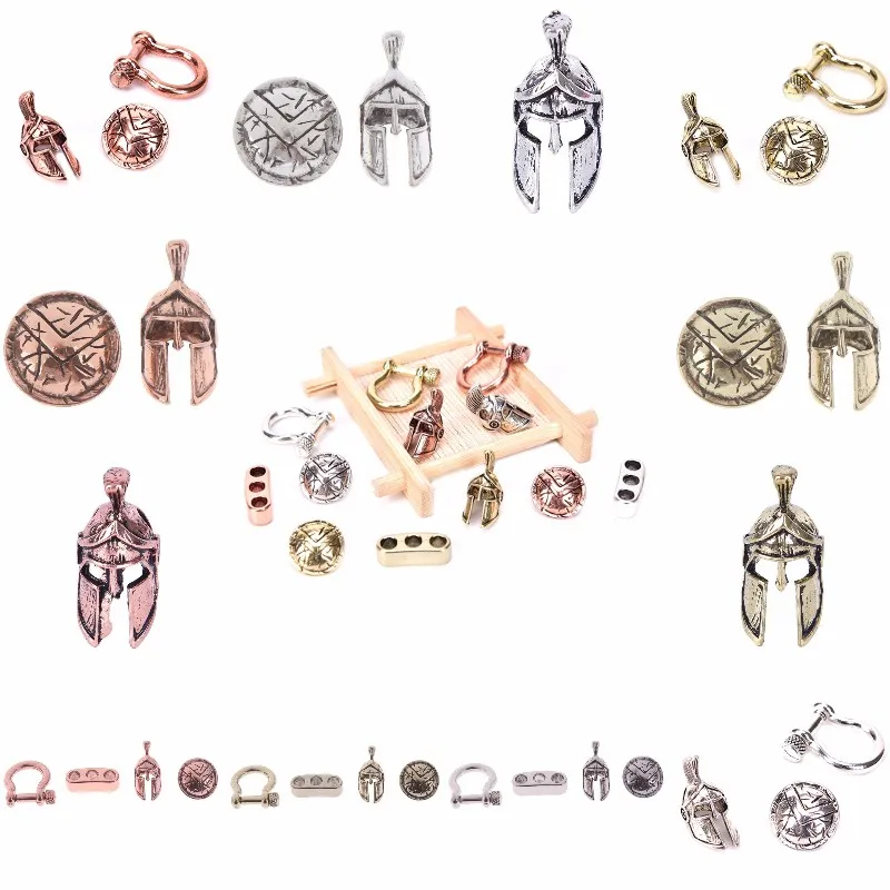 Paracord Beads Metal Charms For Bracelet Accessories DIY Pendant Buckle Knife Lanyards 1/2/3/4Pcs | Спорт и развлечения