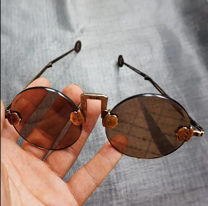 Китайские антикварные очки ретро плоские зеркальные очки с натуральным кристаллом хэндянские очки для кино и телевизионной стойки