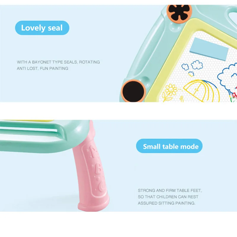 

DIY Painting Writing Graffiti Board Child Educational Learning Toys Multi-Function Magnetic Drawing Board Desk Toys Table Set