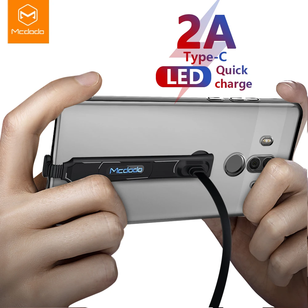 Mcdodo usb type-C кабель для samsung S9 S8 Xiaomi Redmi Note 7 2A Быстрая зарядка USB C кабель для HUAWEI P30 Pro type-C кабель Шнур