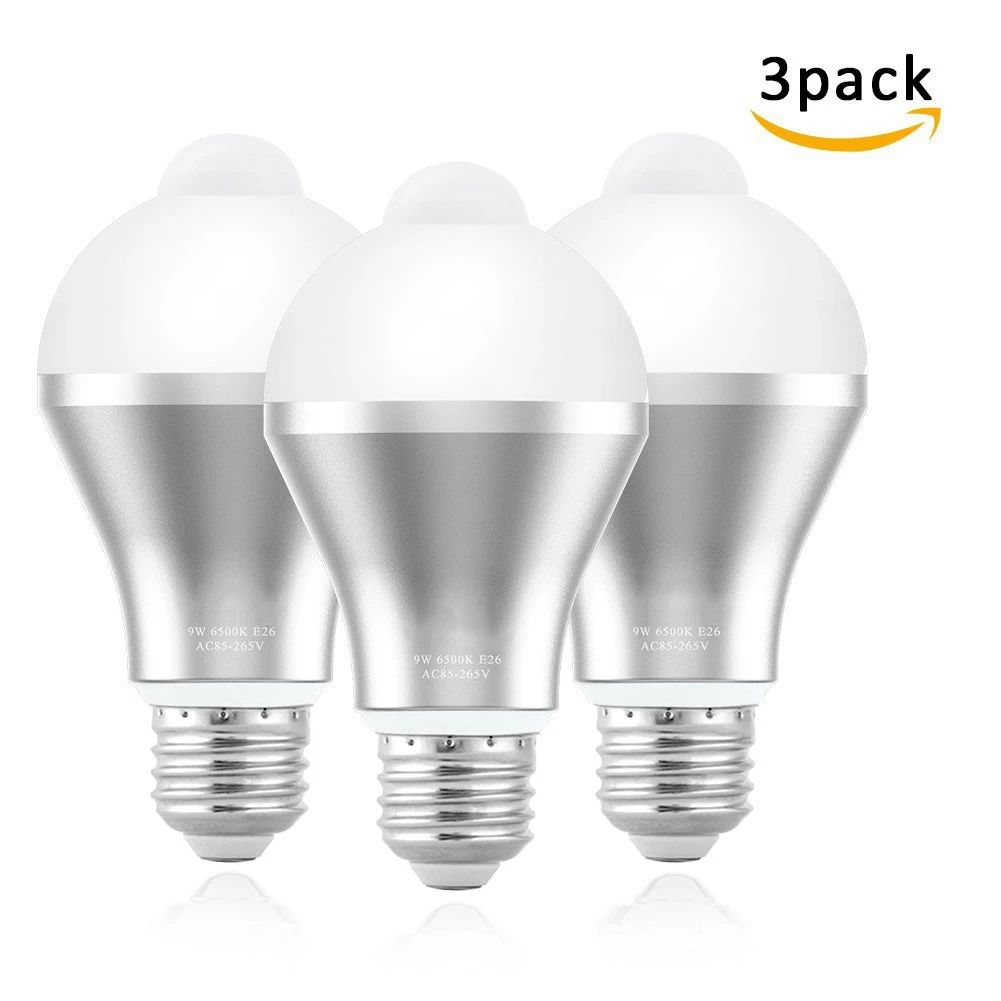 

Motion Sensor Light LED Bulb 9W Smart PIR LED Bulb Lamp Auto On/Off Security Lights for Home Outdoor/Indoor Lighting