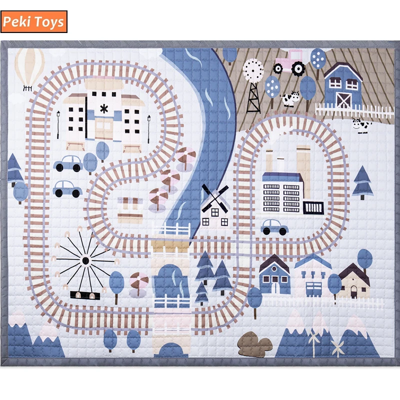 Детский игровой коврик мультяшный ковер детский одеяло антискип напольный в