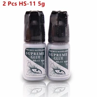 premium supreme hs 11 5ml 2pcs black glue lashes adhesive clear for false eyelashes extensions 2 3 second dring time 7 8 week