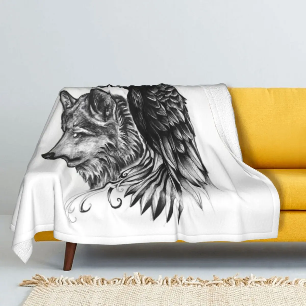 

WOLF AND CROW Winter Thicken Cashmere blankets Lamb Blanket Coral fleece Throw blanket Quilt warmth bedclothes Sofa Child