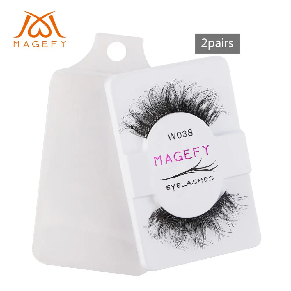 

MAGEFY 2 пары 3D норковые ресницы долговечные накладные ресницы натуральные и легкие искусственные норковые ресницы инструмент для макияжа рес...