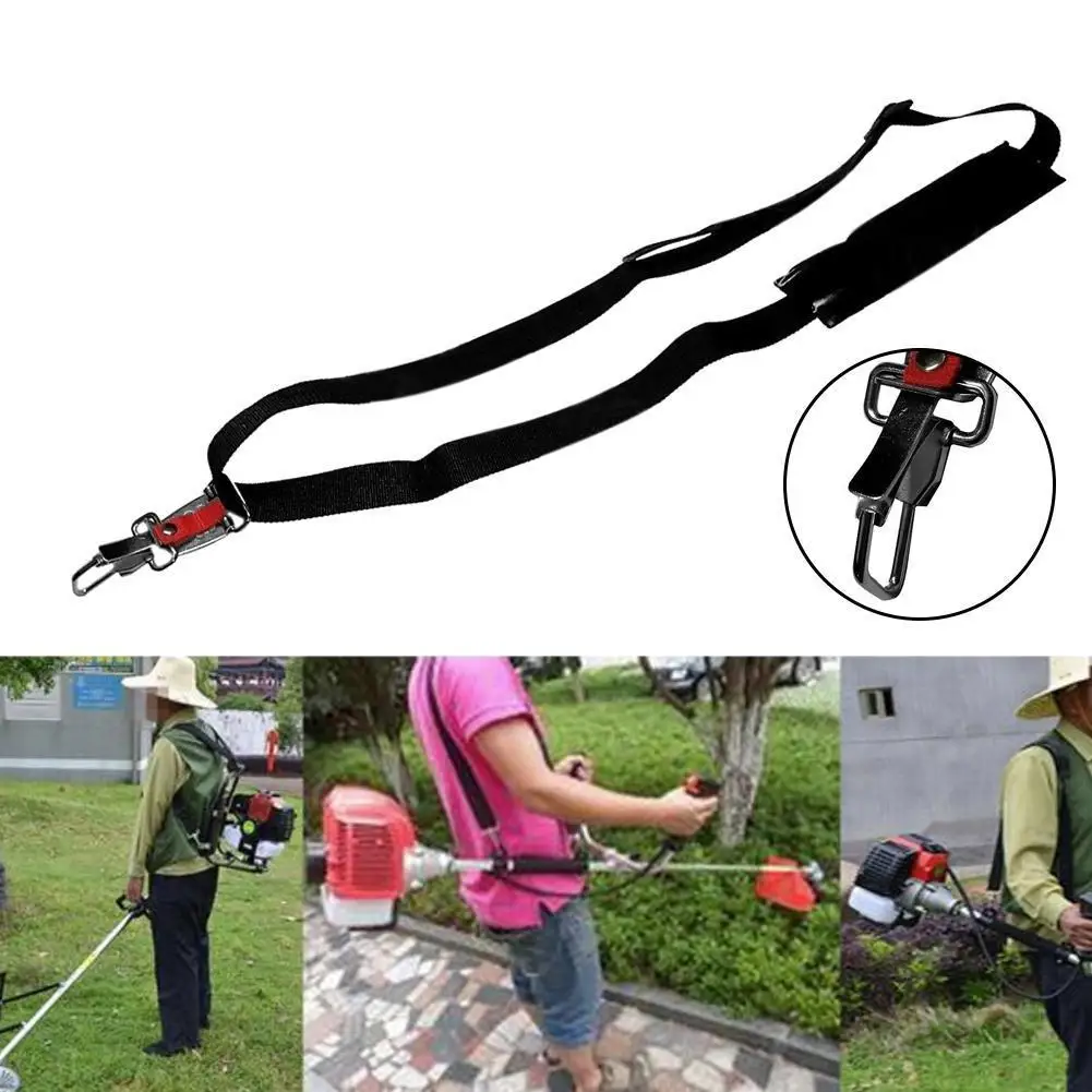 

1Pcs Black Strimmer Shoulder Harness Strap Lawn Mower For Brush Straps Carry with Cutter Hook Trimmer I8R3