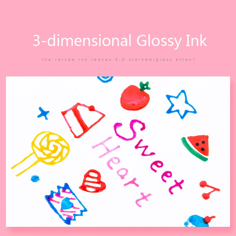 

10 Colors Sakura Gelly Roll Glaze Gel Pen Set 3-dimensional Glossy Ink Pen Waterproof Roller Ball Pen School Supplies