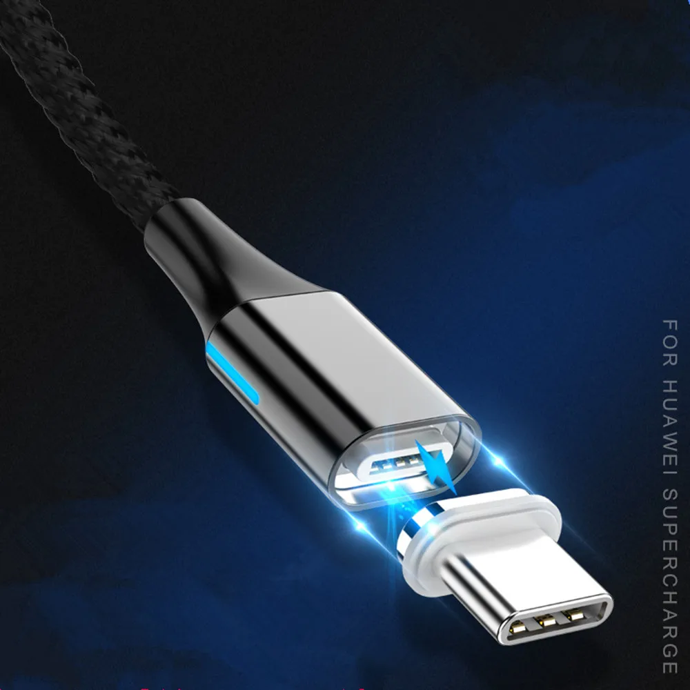 USB Type C 5A Магнитный кабель для передачи данных и быстрой зарядки Huawei Mate20 P10/20