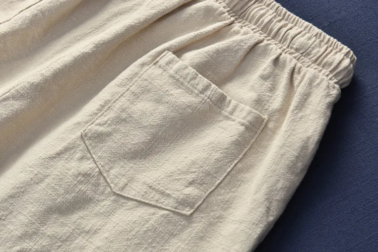 

2019 New Summer shorts Cotton and Linen Women Clothes Originally Literature Ramie Sand drawsring short pants