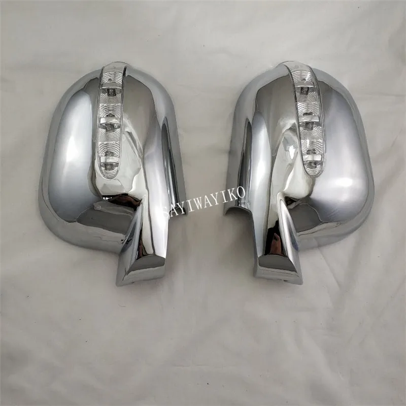 

For Mercedes-Benz M-Class ML300 320 350 1997-2005 2PCS ABS Chrome plated Rearview door mirror covers with Led Car accessories