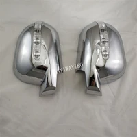 for mercedes benz m class ml300 320 350 1997 2005 2pcs abs chrome plated rearview door mirror covers with led car accessories