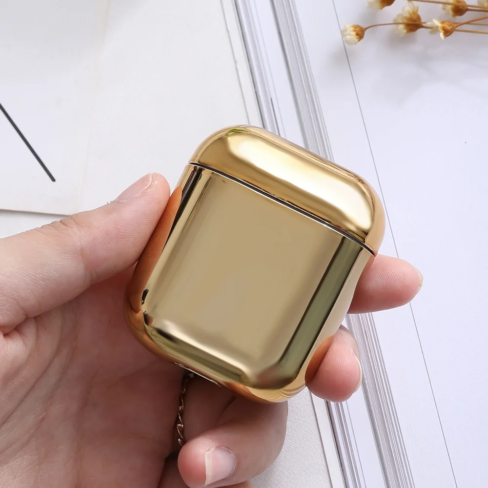 Модный зеркальный защитный чехол для Airpods 1/2 чехол гальванический противоударный чехол PC Box для наушников Чехол