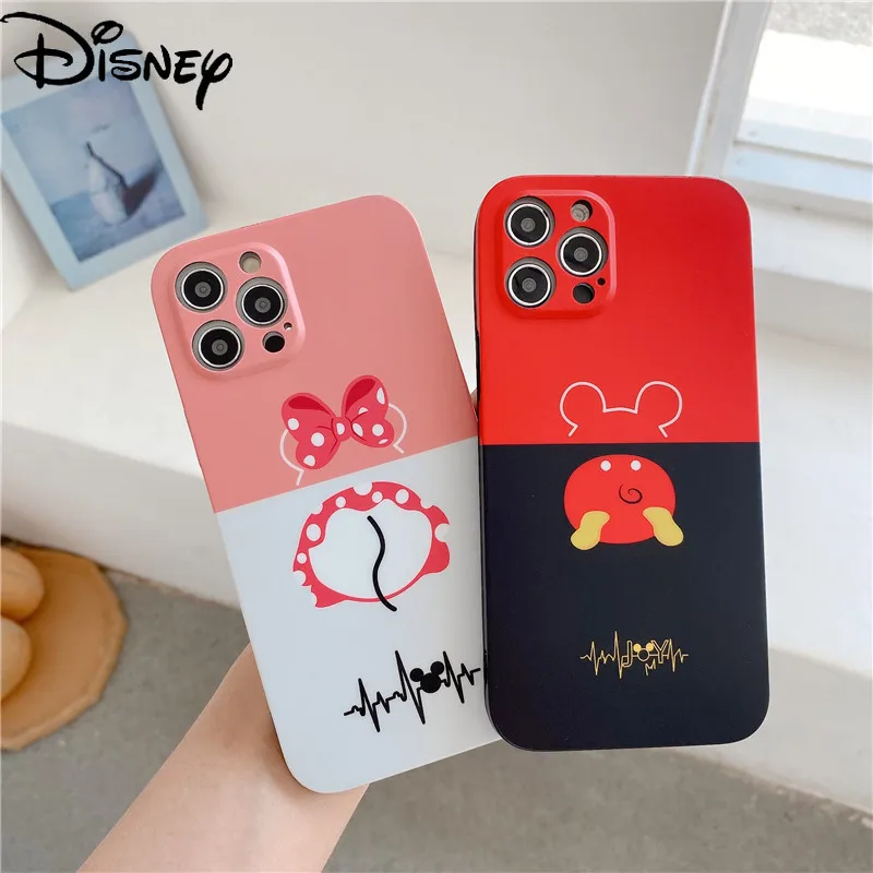 

Disney Minnie Mickey phone case for iPhone7/8/7plus/8p/xs/xsmax/se2/xr/11promax/12pro/12mini cartoon cute couple phone cover